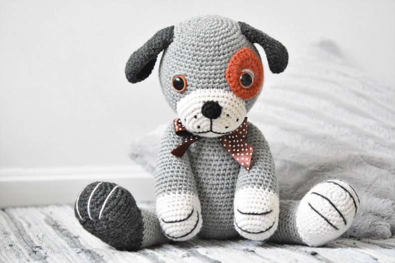 Amigurumi dog pattern Big puppy 40 cm / 16 in crochet toy, printable pdf, tutorial, DIY image 2