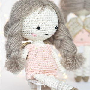 Amigurumi angel doll pattern Little angel doll crochet toys, printable pdf, tutorial, DIY image 9