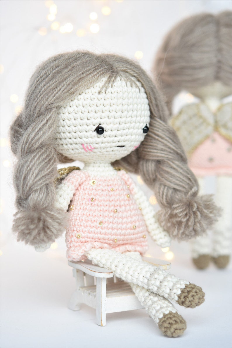 Amigurumi angel doll pattern Little angel doll crochet toys, printable pdf, tutorial, DIY image 9