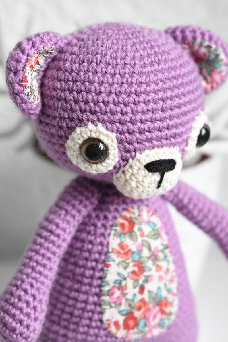 Amigurumi pattern bear Treasure the Teddy classical one piece, printable pdf, crochet tutorial, DIY image 6