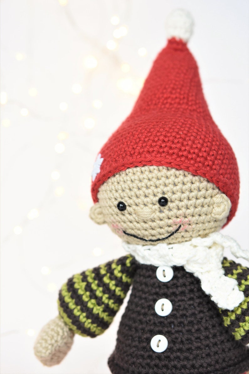 PATTERN Jester the Christmas gnome crochet pattern, amigurumi pattern, crochet doll, christmas gifts, DIY, 3 languages image 4