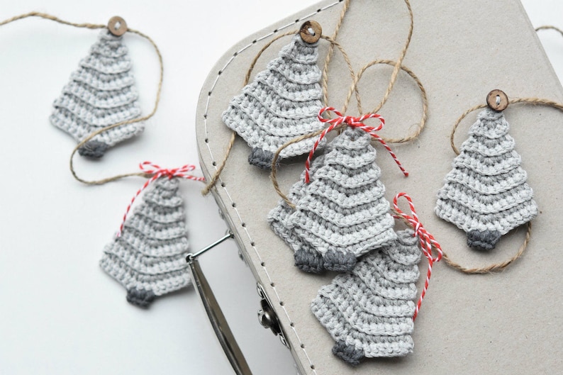 Crochet Christmas Tree Garland Pattern - Beginner-Friendly Amigurumi Decoration & Gift Wrapping Idea (PDF Pattern) image 9
