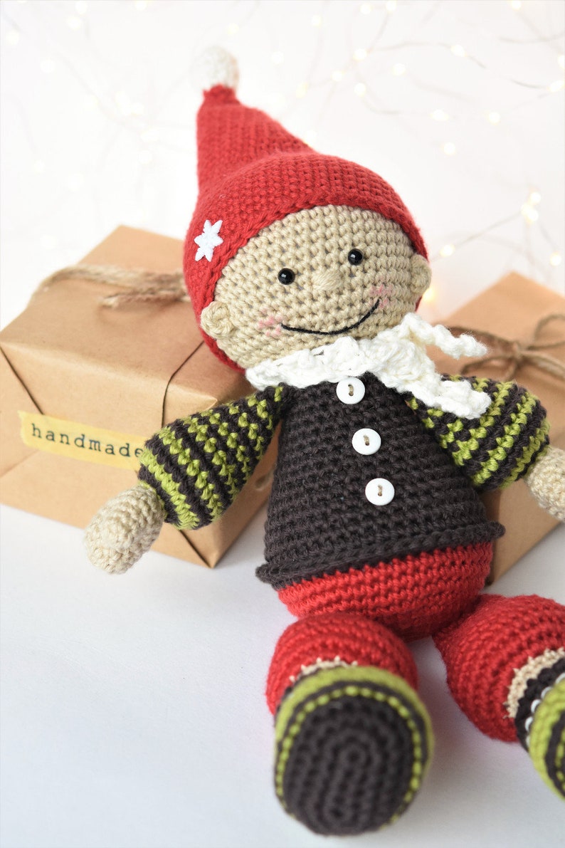 PATTERN Jester the Christmas gnome crochet pattern, amigurumi pattern, crochet doll, christmas gifts, DIY, 3 languages image 2