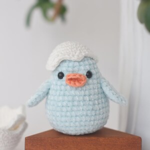 Little Chick in an Egg Shell Amigurumi Pattern Crochet Easter Decoration Tutorial Bird Toy image 7