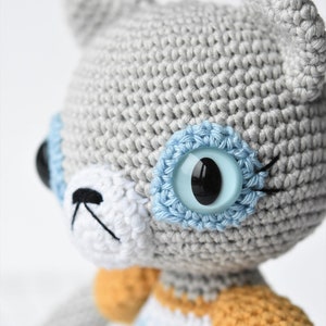 Amigurumi cat pattern Hilda the Ragamuffin crochet cat toy, printable pdf, tutorial, DIY image 9