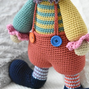 Amigurumi clown pattern Chatterbox the Clown crochet clown doll, printable pdf, lilleliis design, DIY image 2