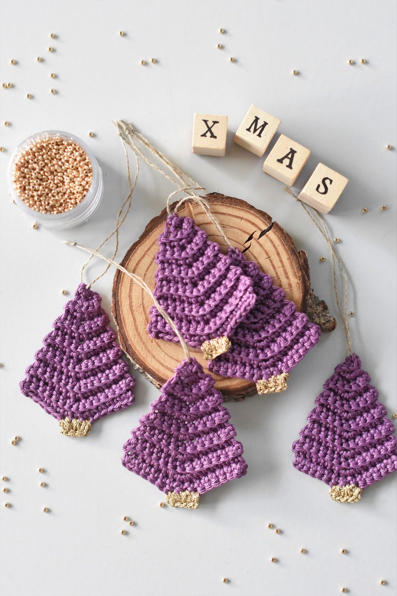 Crochet Christmas Tree Garland Pattern - Beginner-Friendly Amigurumi Decoration & Gift Wrapping Idea (PDF Pattern) image 4