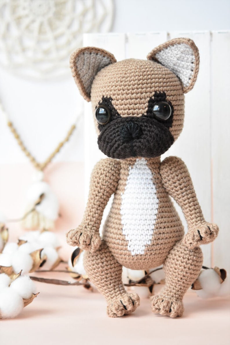 Amigurumi French Bulldog crochet pug pattern, printable pdf, tutorial, DIY image 7