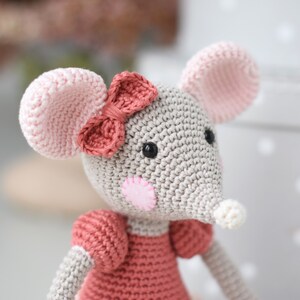 PATTERN Ballerina-Mouse crochet pattern, amigurumi pattern, crochet mouse, ballerina doll, crochet ballerina, DIY, 5 languages image 3