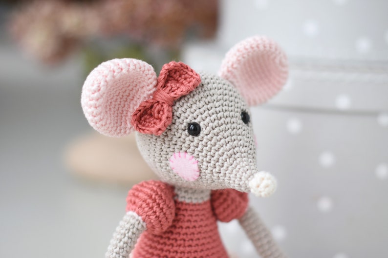 PATTERN Ballerina-Mouse crochet pattern, amigurumi pattern, crochet mouse, ballerina doll, crochet ballerina, DIY, 5 languages image 3