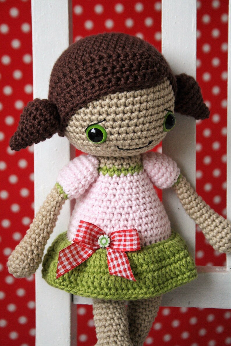 Amigurumi girl doll pattern Sofia doll crochet dressed up doll, printable pdf, tutorial, DIY image 6