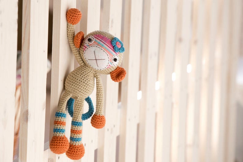 PATTERN - Monkey girl - amigurumi pattern, crochet pattern, amigurumi monkey, crochet monkey, monkey pattern, DIY, 2 languages 