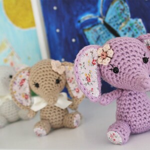 Amigurumi elephant pattern Tiny luck elephant crochet mini elephant toy, printable pdf, tutorial, DIY image 6