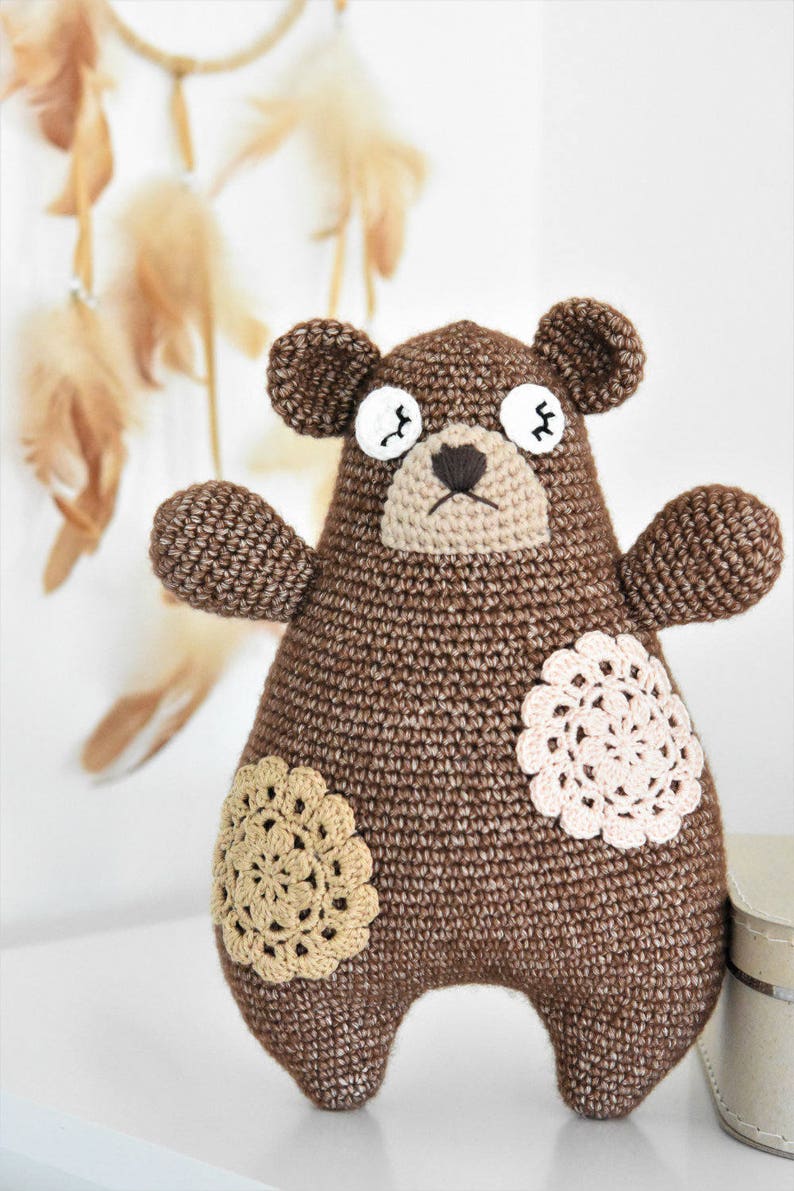 PATTERN Pillow bear crochet pattern, amigurumi pattern, teddy bear, printable pdf, DIY image 3