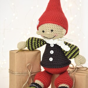 PATTERN Jester the Christmas gnome crochet pattern, amigurumi pattern, crochet doll, christmas gifts, DIY, 3 languages image 5