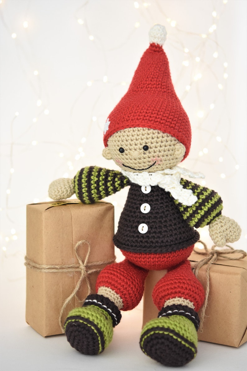 PATTERN Jester the Christmas gnome crochet pattern, amigurumi pattern, crochet doll, christmas gifts, DIY, 3 languages image 5