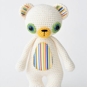 Amigurumi pattern bear Treasure the Teddy classical one piece, printable pdf, crochet tutorial, DIY image 7