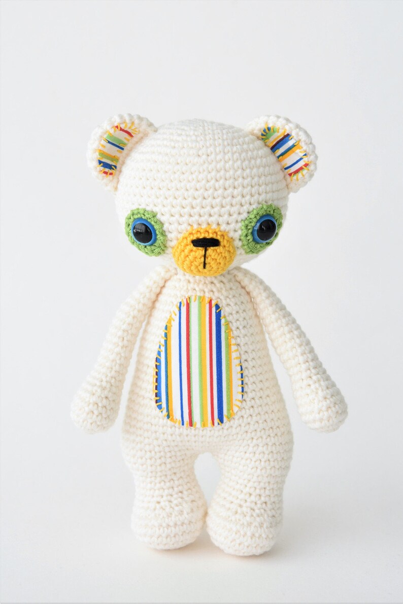 Amigurumi pattern bear Treasure the Teddy classical one piece, printable pdf, crochet tutorial, DIY image 7