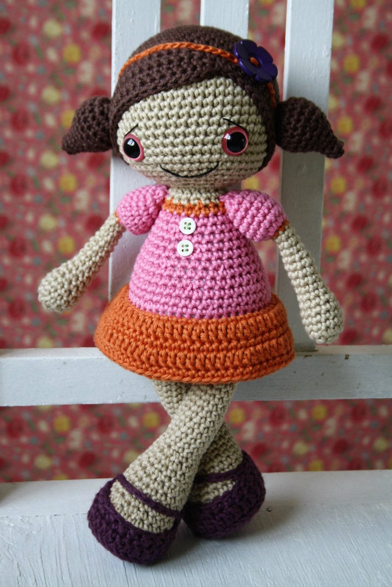 Amigurumi girl doll pattern Sofia doll crochet dressed up doll, printable pdf, tutorial, DIY image 2