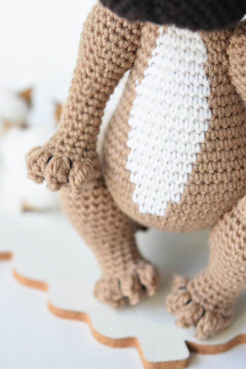 Bulldog Francés Amigurumi patrón pug crochet, pdf imprimible, tutorial, DIY imagen 8