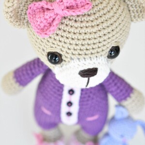 Amigurumi sleepy bear pattern Sleepy Ida and Itsy-bitsy bunny crochet bear pattern, printable pdf, DIY image 4