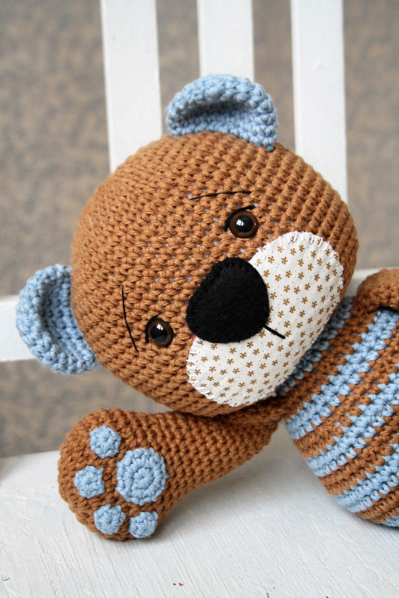 PATTERN Tummy Teddy crochet pattern, amigurumi pattern, teddy bear pattern, crochet teddy bear, amigurumi teddy bear, DIY, 5 languages image 2