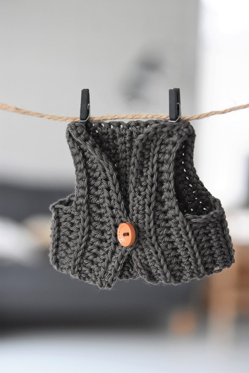 Crochet doll clothes pattern vest Ralph tutorial, printable pdf, digital download, DIY image 6