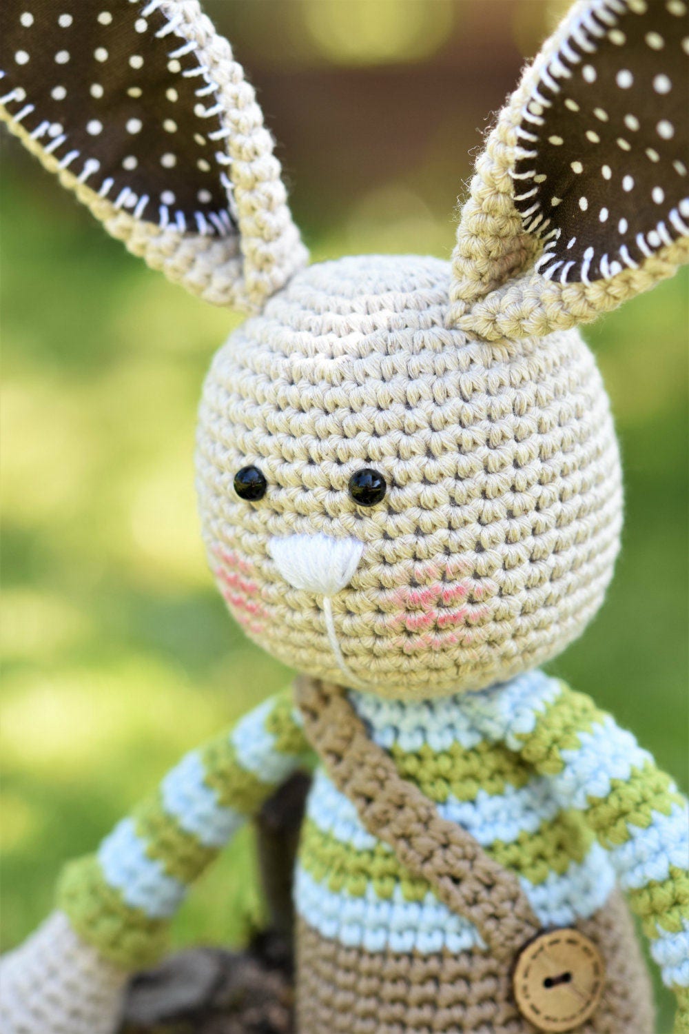 Crochet Rabbit Backside PATTERN - Long-ear Rabbit - Crochet Pattern, Amigurumi Pattern, Bunny ...
