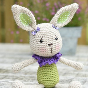 PATTERN - Lace Collar Bunny - Crochet Pattern, Amigurumi Pattern, Bunny ...