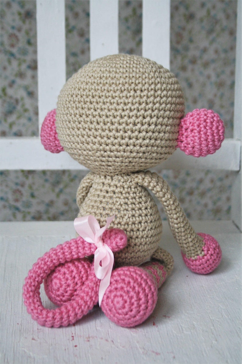 PATTERN Monkey girl amigurumi pattern, crochet pattern, amigurumi monkey, crochet monkey, monkey pattern, DIY, 2 languages image 5