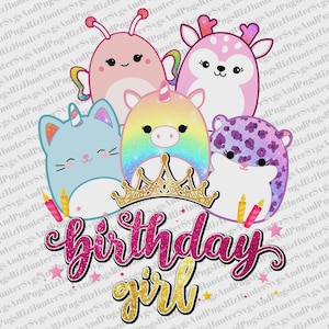 Squishmallow Birthday Girl Png Cute Squishmallow Png Squishmallow Princess Png Squishmallow Png Sublimation Download