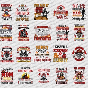 Firefighter SVG Bundle: Fireman T-Shirt Designs, Cricut Cut Files (Digital Download)