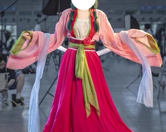Peluca de Cosplay de Anime Maomao, diarios de boticario Mao Mao, Cosplay de pelo verde, tocado