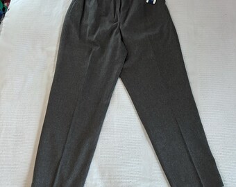 New Pendelton Women's 14 100% Virgin Wool Gray Dress Pants Height Waisted Lined