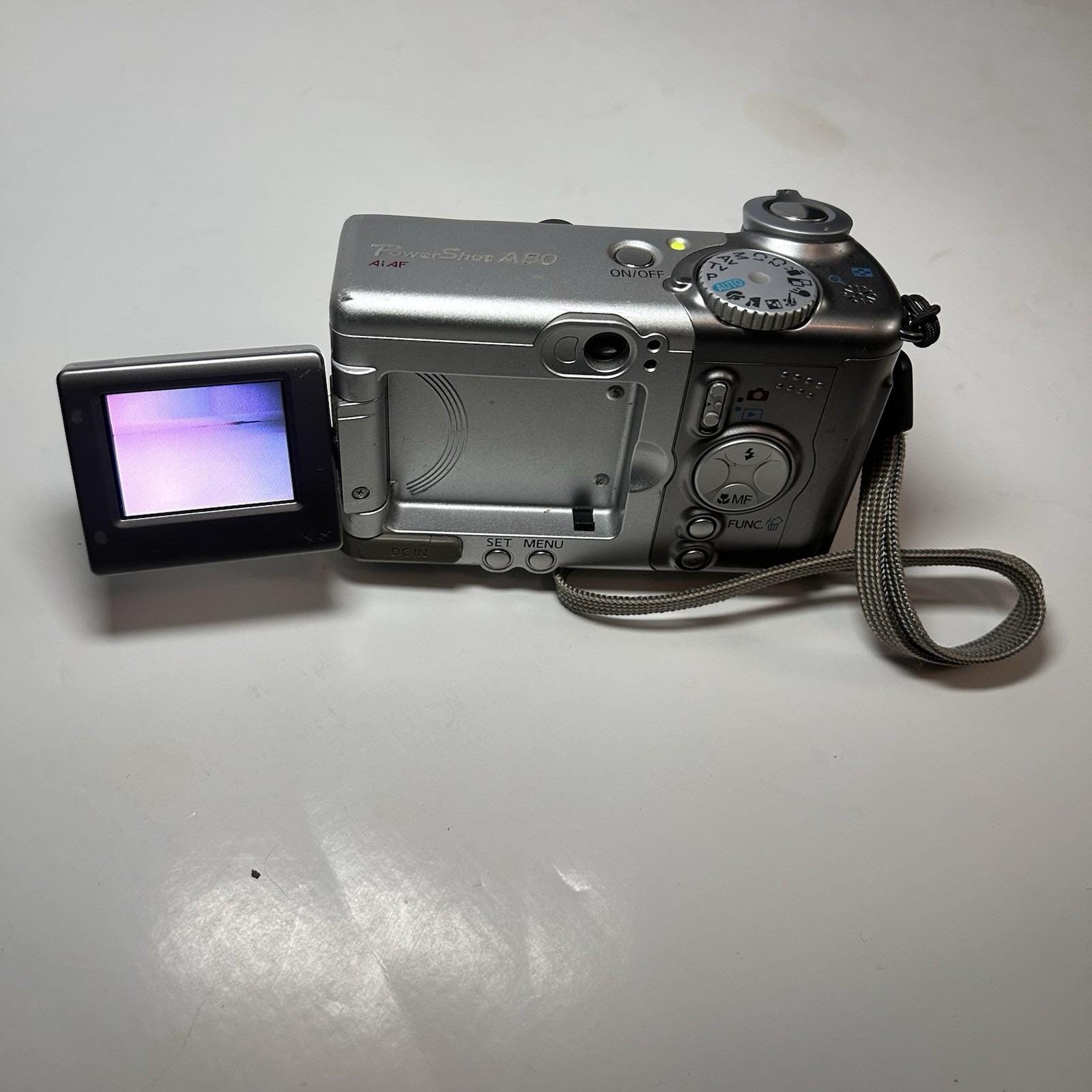 CANON Powershot A80 Digital Camera, Silver, 4.0MP, Screen Not