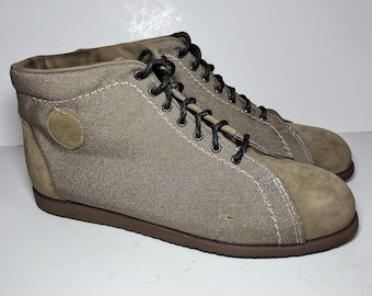 Vintage Women's Red Wing Steel toe Canvas Chukka Boots 9B Brown