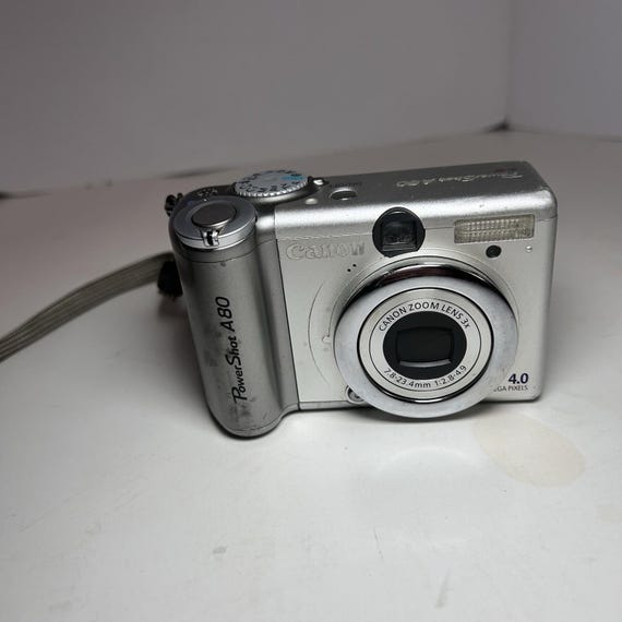 CANON Powershot A80 Digital Camera, Silver, 4.0MP, Screen Not