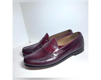 G.H. Bass & Co. Men's Penny Loafers 10D Cordovan Burgundy Leather