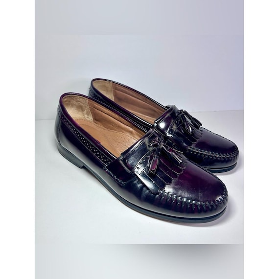 G.H. Bass, G.H. Bass Grammer Kiltie Loafer Men's 10.5D Burgundy Oxblood Tassel Slip On