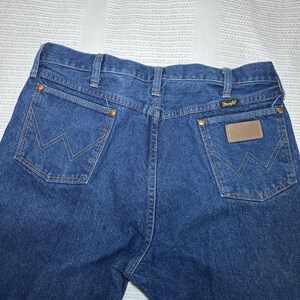 Pantalones vaqueros Wrangler de corte vaquero vintage para hombre, talla 36x36, fabricados en EE. UU. imagen 7