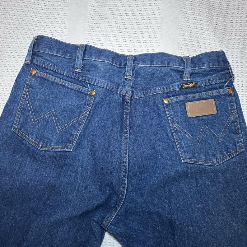Pantalones vaqueros Wrangler de corte vaquero vintage para hombre, talla 36x36, fabricados en EE. UU. imagen 7