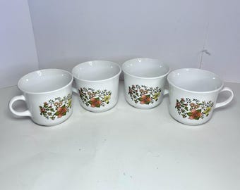 CORELLE by Corning Set of 4 Indian Summer Coffee Mugs Tea Cups