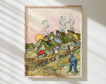 Huisjes met rieten daken – Vincent van Gogh | Museumkunstdruk · Matte gicléemuurkunst