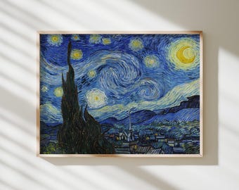 The Starry Night – Vincent van Gogh | Museum Art Print · Matte Giclée Wall Art