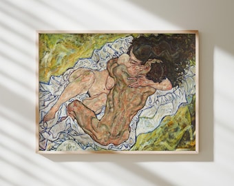The Embrace II – Egon Schiele | Museumkunstdruk · Matte gicléemuurkunst