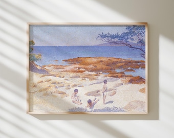 Strand bij Cabasson – Henri-Edmond Cross | Museumkunstdruk · Matte gicléemuurkunst