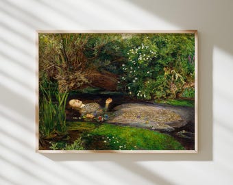 Ophelia – John Everett Millais | Museum Art Print · Matte Giclée Wall Art
