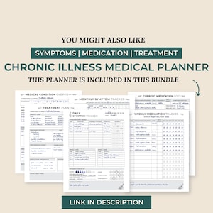 Medication Tracker, Medication Log, Medical Information Binder Insert, Chronic Illness Medical Printable, Medicine Chart, Digital Download image 8