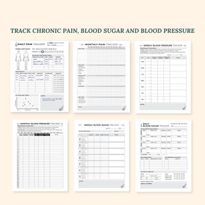 Health Trackers for Chronic Illness, Medical Binder, Symptom Tracker Journal, Printable and Digital Medical Planner, Chronic Pain Journal image 8
