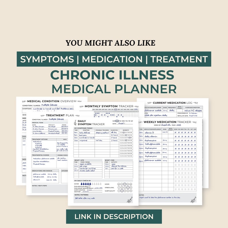 Medical Binder Contact Inserts Emergency Contact List Doctor Etsy